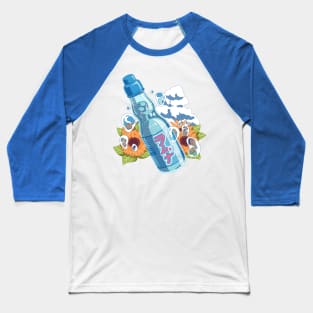 The Japanese summer, sunflowers and some cold soda drink Baseball T-Shirt